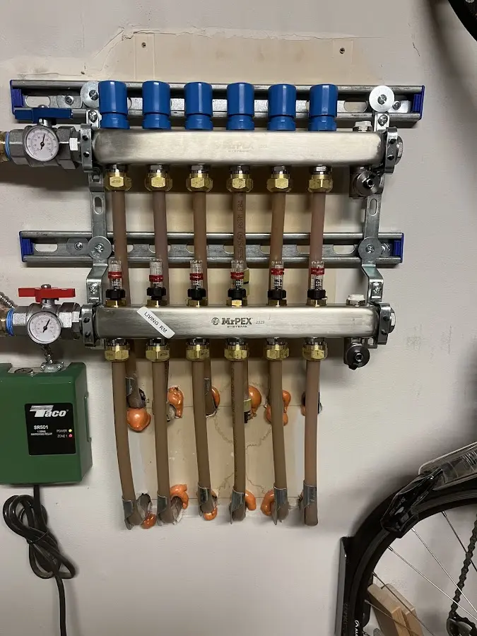 Plumber performing Gas Leak Detection at a residential property in Streetsboro